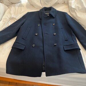 Banana Republic Men’s Navy Double Breasted Peacoat